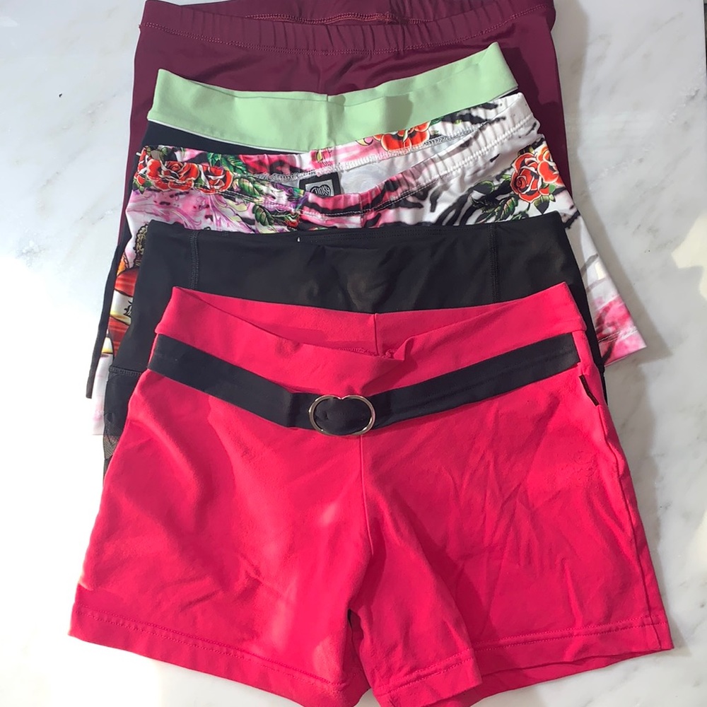 5 Women’s Workout Shorts Various Brands All Size Medium